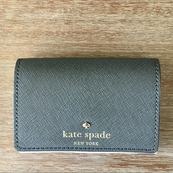 Kate Spade Mikas Pond Card Holder/Wallet Grey NWT - Picture 7 of 8